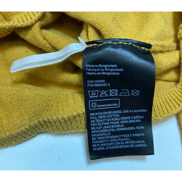 H&M Sweater Girls 3 4T Gold with Silver Glitter Stars Long Sleeve Knit - Picture 5 of 5